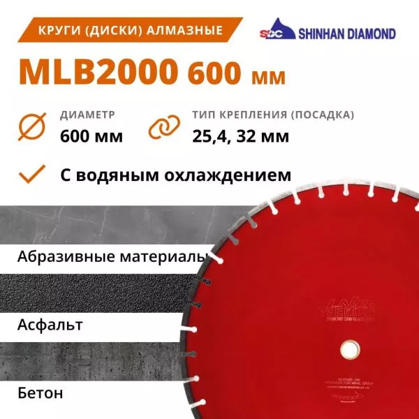 Круги (диски) алмазные 600 мм MLB2000