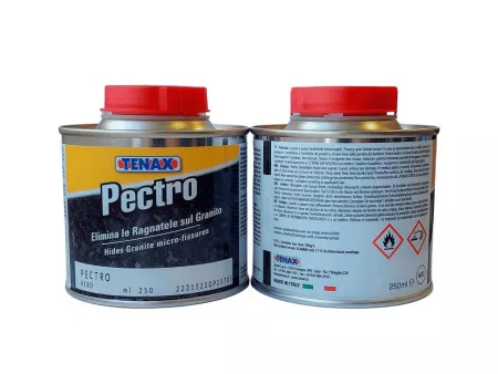 Пропитка PECTRO (Nero) 0,25л TENAX для устранения микротрещин на полированных черных камнях